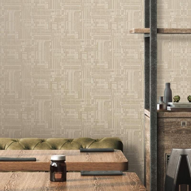3703 Serisi | Soyut Stilize Dokuma Modern Desenli Duvar Kağıdı