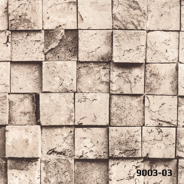 Decowall  DecoStone Kare Desenli Duvar Kağıdı 9003-03